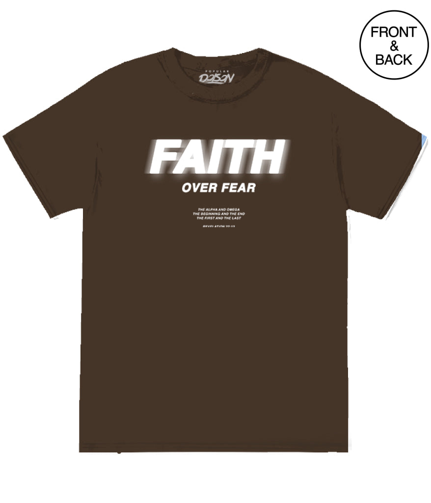 FAITH OVER FEAR PRAYING HANDS - S / DARK BROWN - Men’s Tee