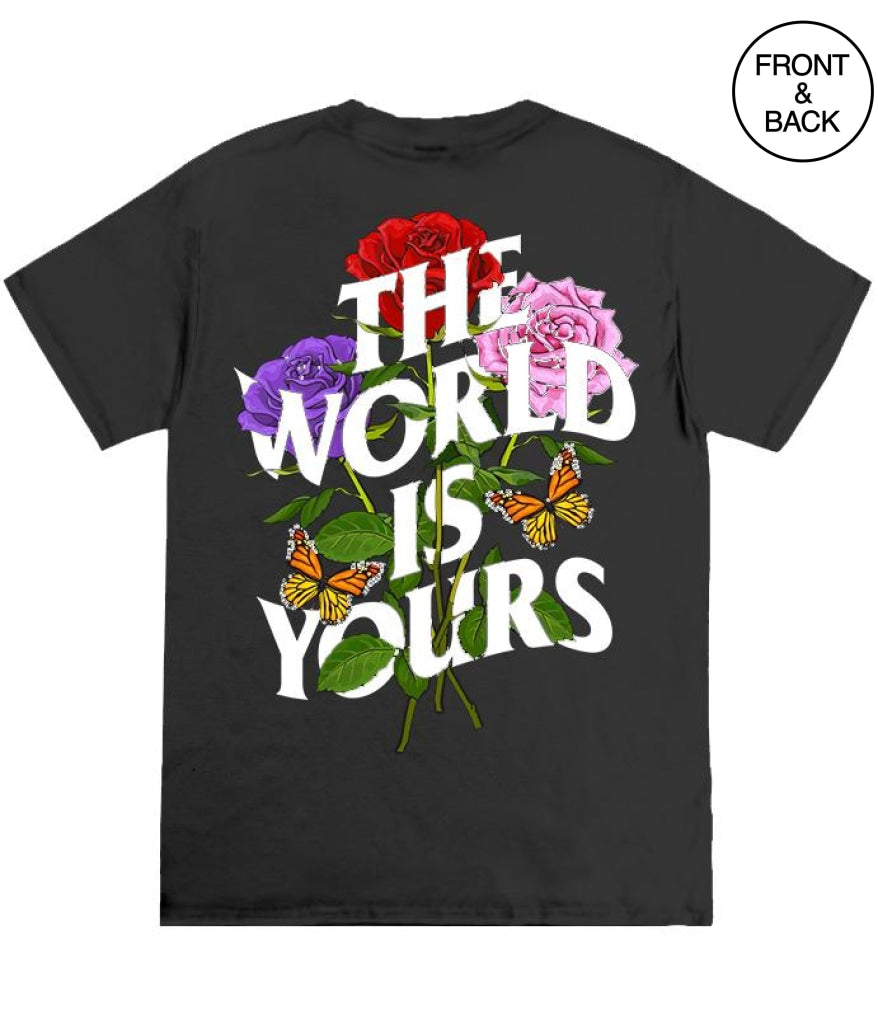 Fb The World Is Yours Butterfly Ss Tee Small / Black Mens Tee