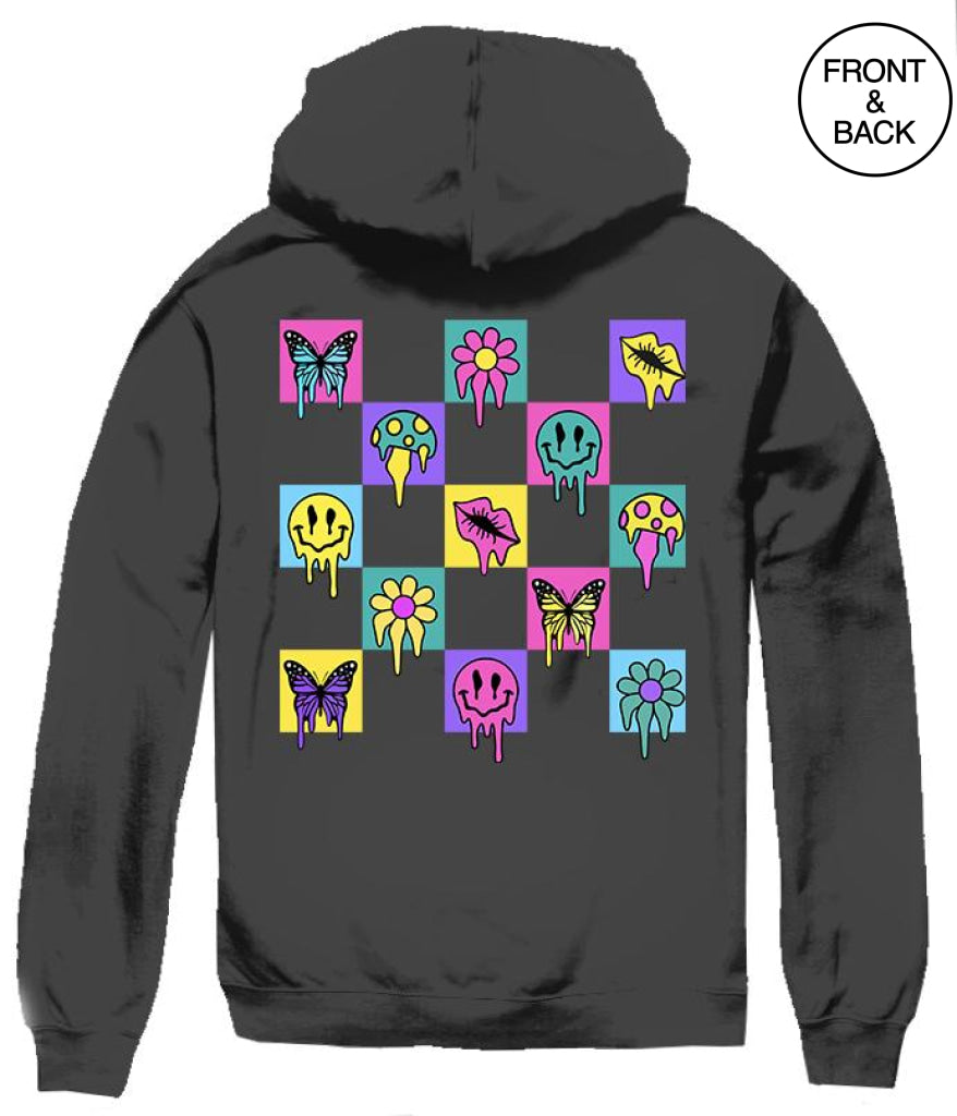Fb Trip Drip Checkered Hoodie Junior Hoodies