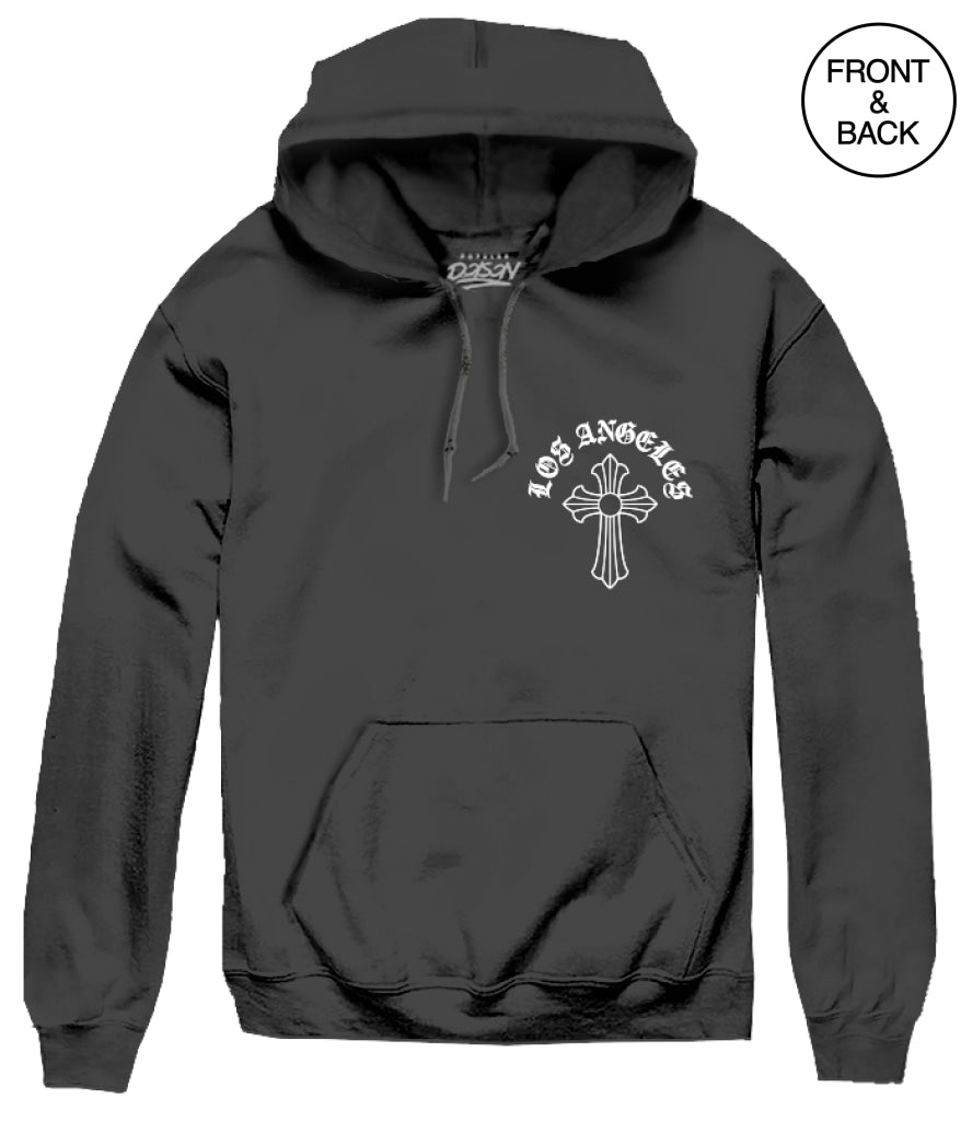 FLOATING CROSSES HOODIE S / BLACK Men’s Hoodies and Sweatshirts
