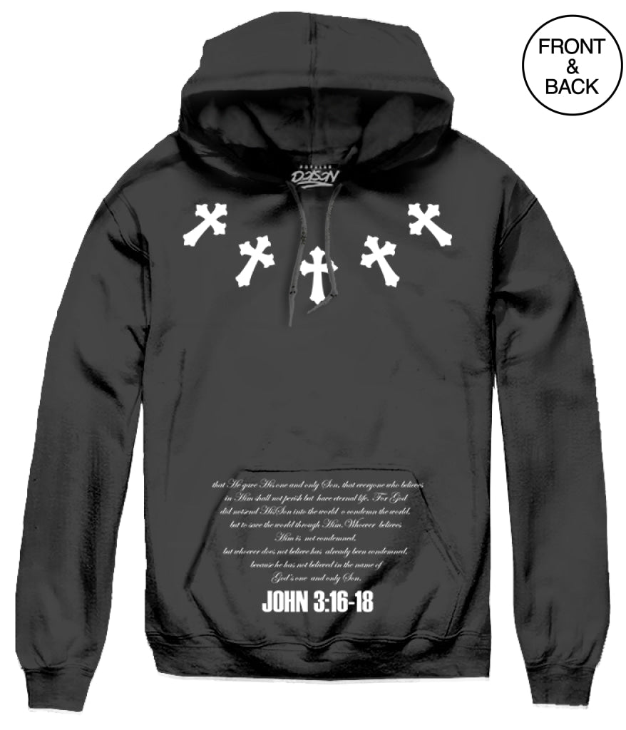 FOR GOD SO LOVED HOODIE S / BLACK Men’s Hoodies and Sweatshirts