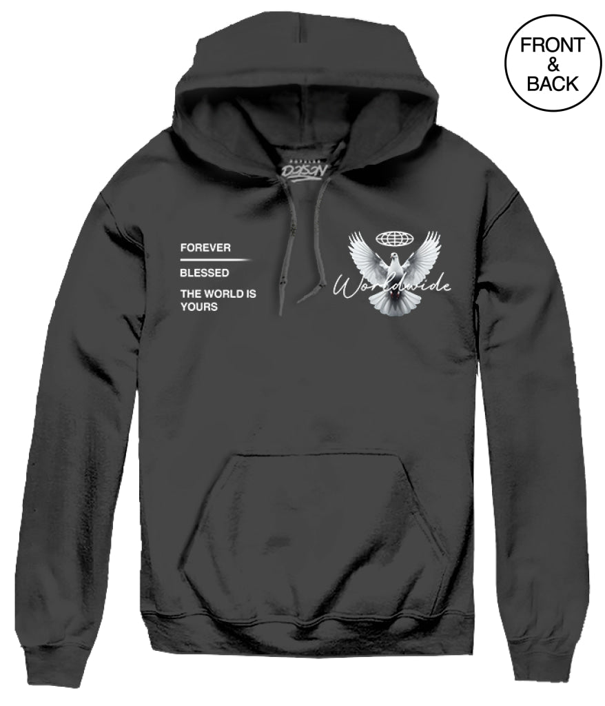 FOREVER BLESSED DOVE HOODIE S / BLACK Men’s Hoodies and Sweatshirts