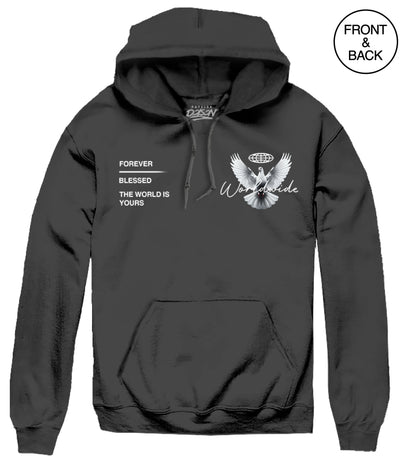 FOREVER BLESSED DOVE HOODIE S / BLACK Men’s Hoodies and Sweatshirts