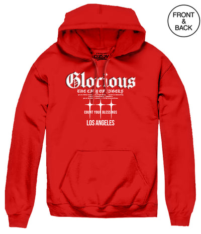 GLORIOUS ANGEL HOODIE S / RED Men’s Hoodies and Sweatshirts