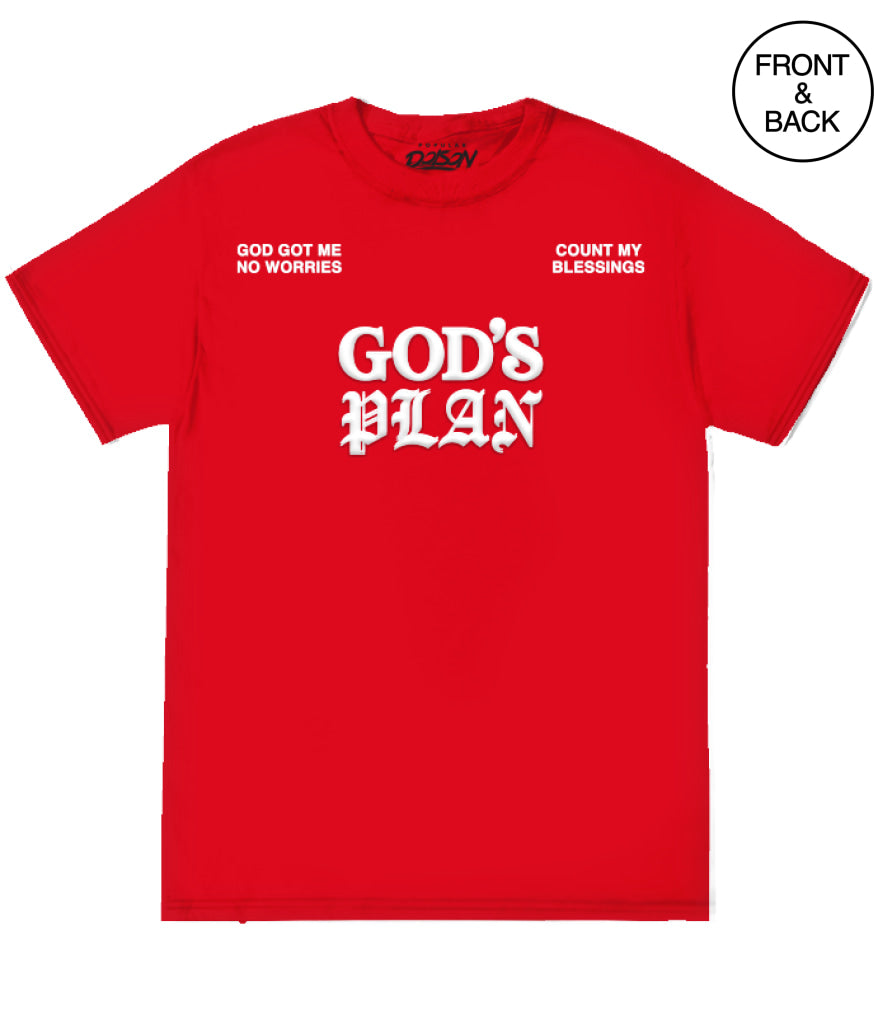 GOD PLAN TEE S / RED Men’s Tee
