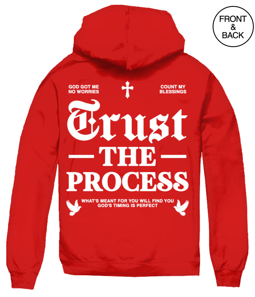 GOD’S PLAN HOODIE S / RED Men’s Hoodies and Sweatshirts