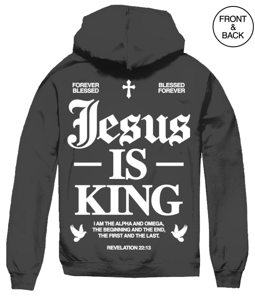 JESUS IS KING HOODIE S / BLACK Men’s Hoodies and Sweatshirts