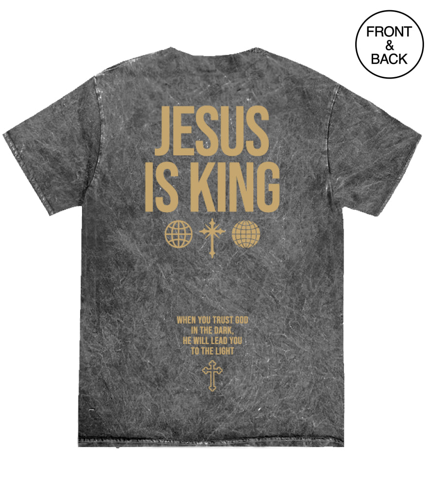 JESUS IS KING SOFT MINERAL WASH TEE - Men’s Tee