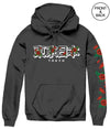 Kanji Rose Overlay Hoodie S / Black Mens Hoodies And Sweatshirts