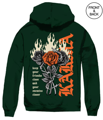 Karma Flame Rose Hoodie Men’s Hoodies And Sweatshirts