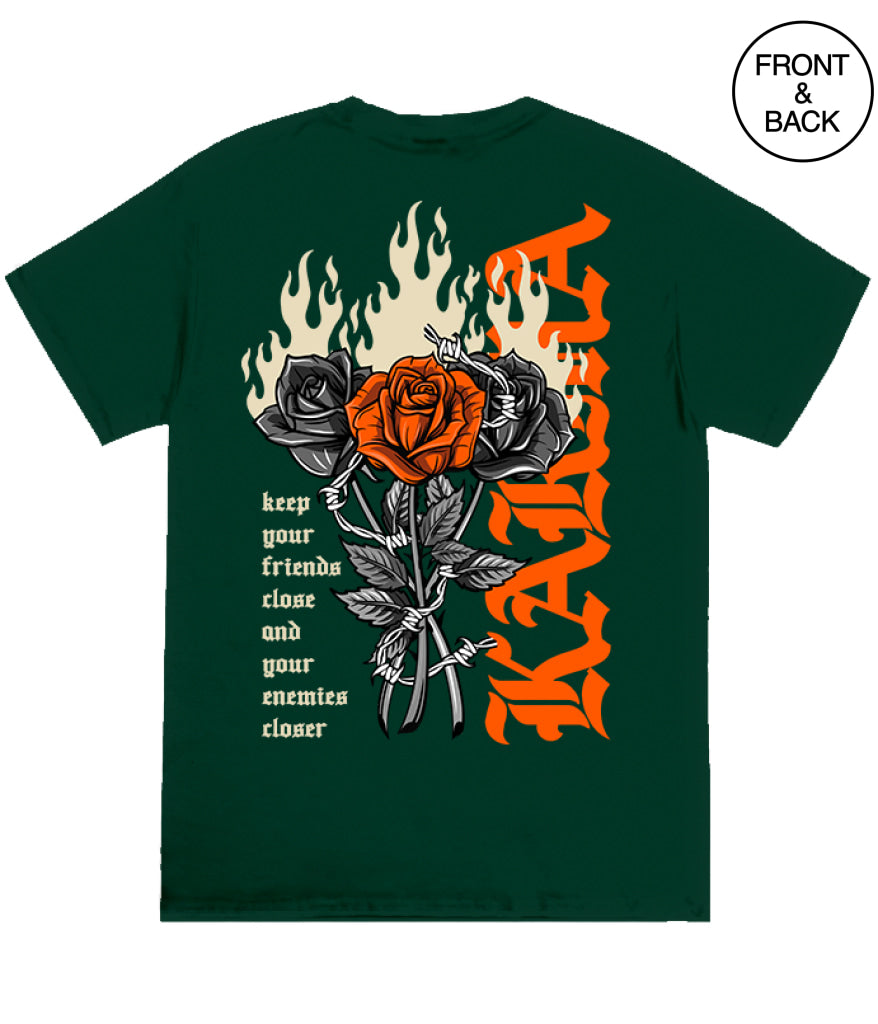 Karma Flame Rose Tee S / Dark Green Men’s Tee