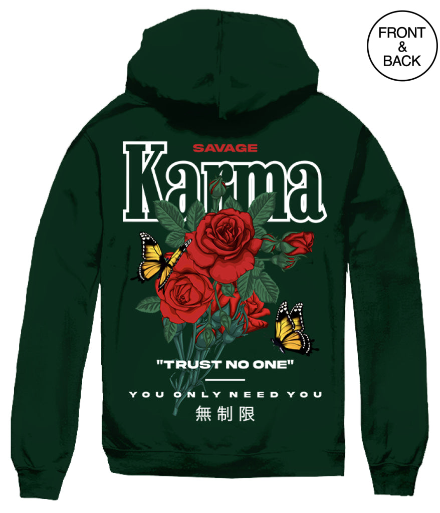 Karma Rose Hoodie S / Dark Green Men’s Hoodies And Sweatshirts