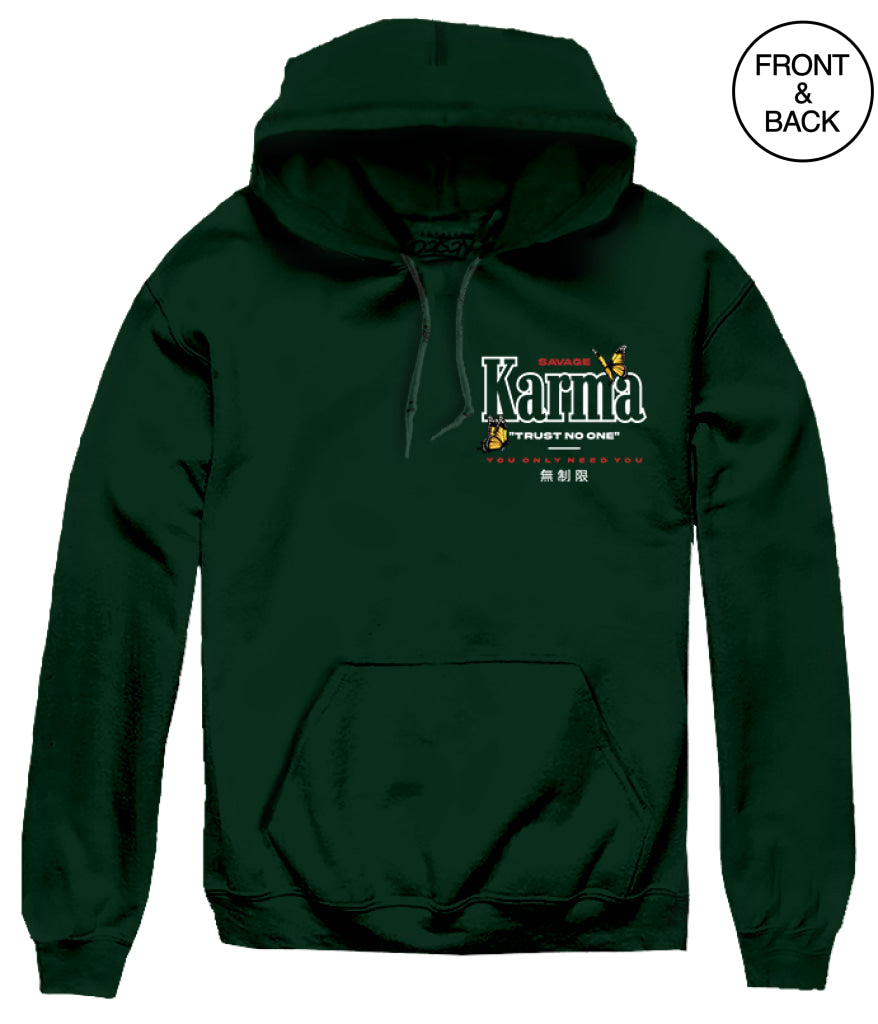 Karma Rose Hoodie S / Dark Green Men’s Hoodies And Sweatshirts