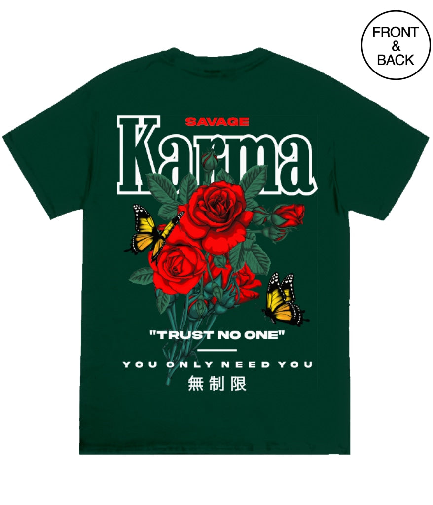 Karma Trus No One Rose S / Dark Green Mens Tee