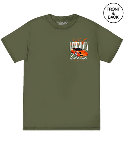 La Legendary Classic Car S / Military Green Men’s Tee