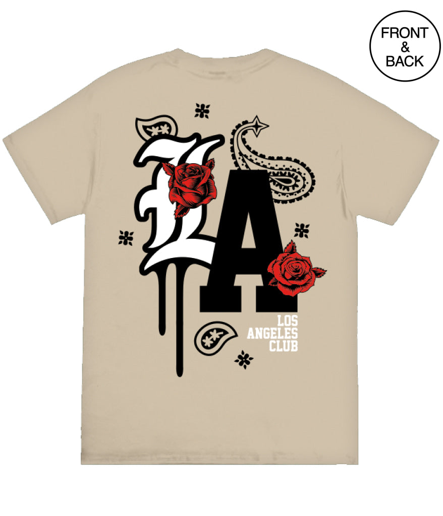 La Roses Drip S / Sand Mens Tee