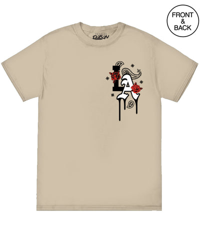 La Roses Drip S / Sand Mens Tee