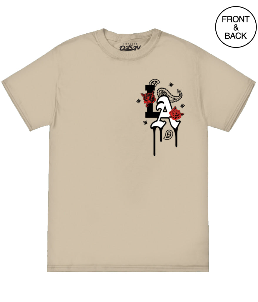 La Roses Drip S / Sand Mens Tee