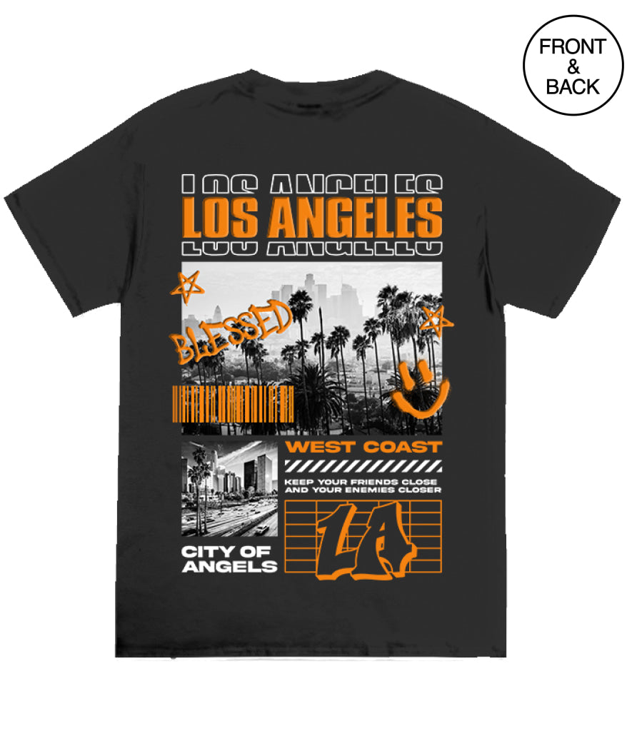 La Skyline Palm Tree S / Black Men’s Tee