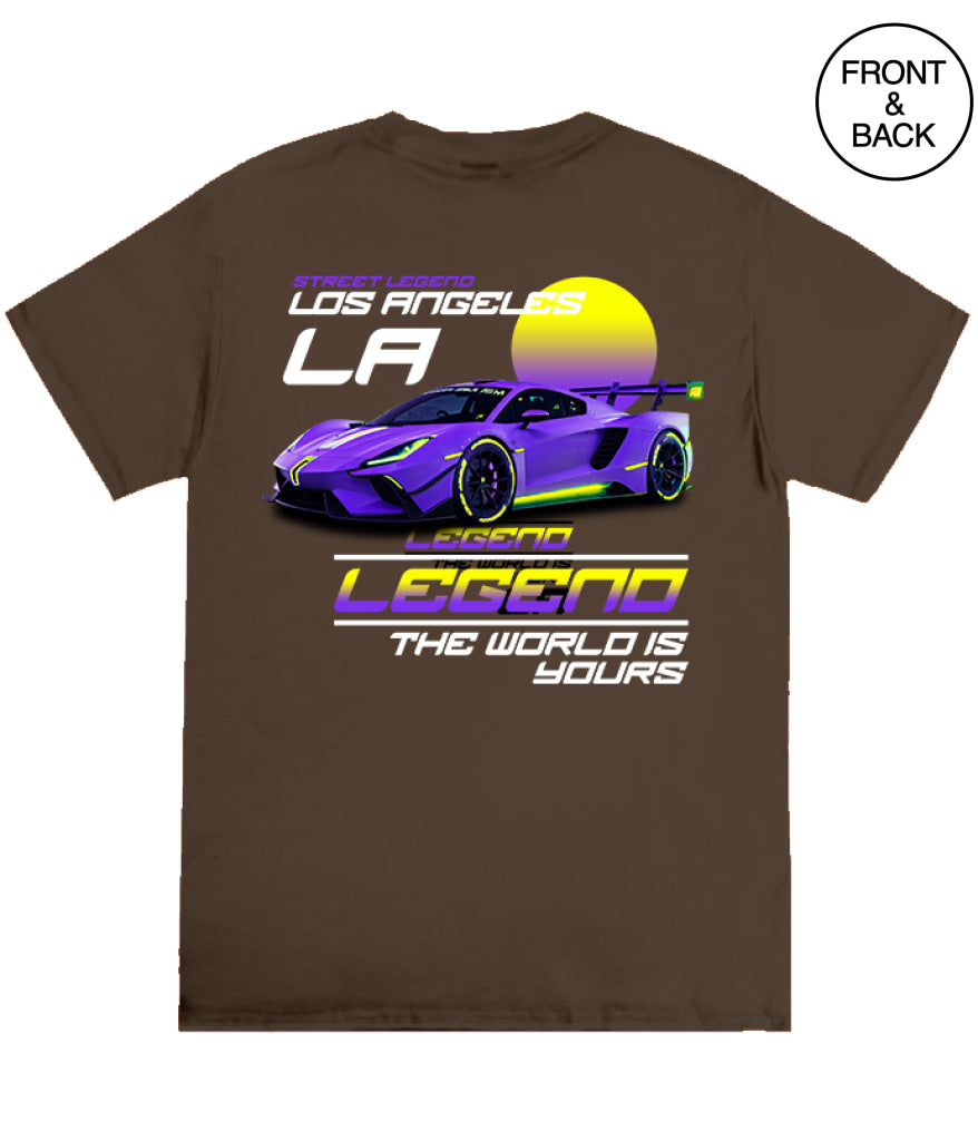 La Street Legend Car S / Brown Mens Tee