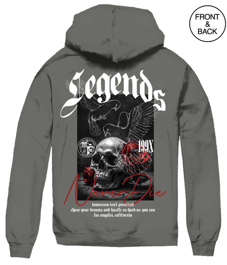 LEGENDS NEVER DIE SKULL HOODIE - Men’s Hoodies and Sweatshirts