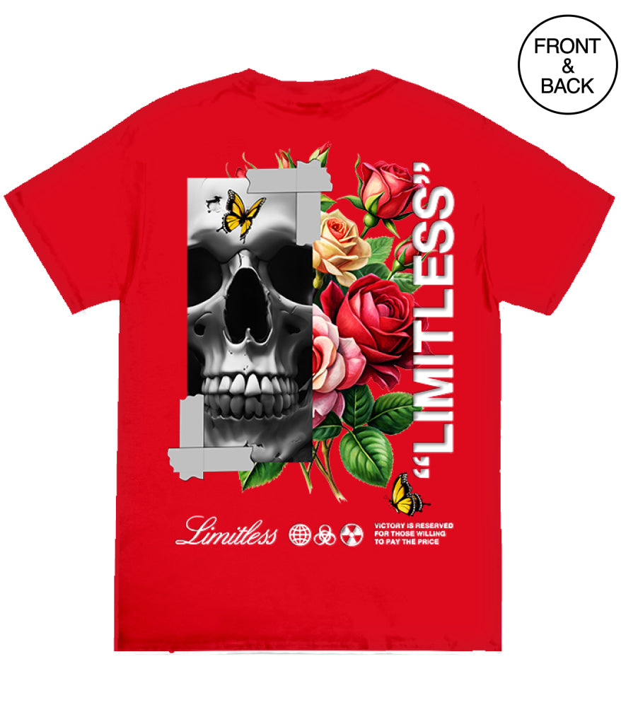 Limitless Rose Skull S / Red Men’s Tee