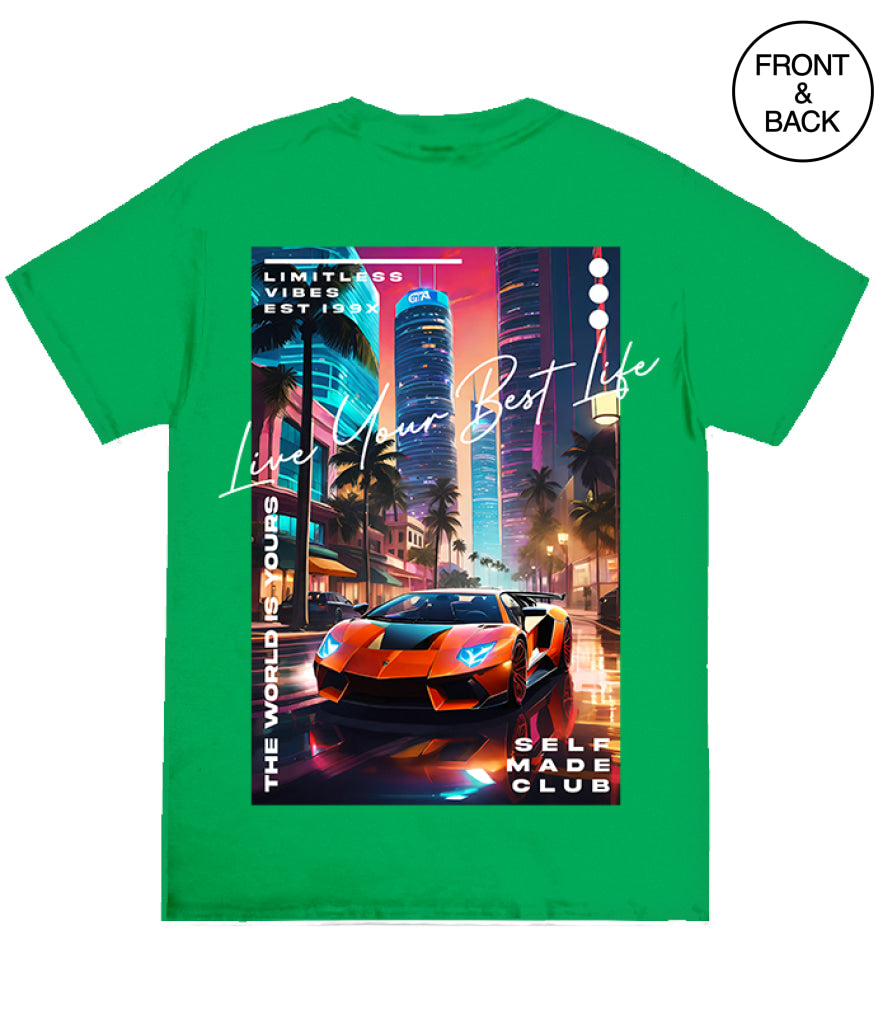 Live Your Best Life Car S / Green Men’s Tee