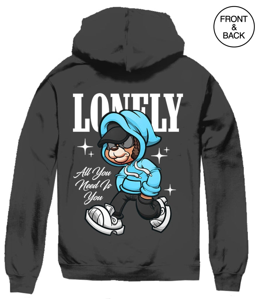 Lonely Bear Hoodie S / Black Mens Hoodies And Sweatshirts