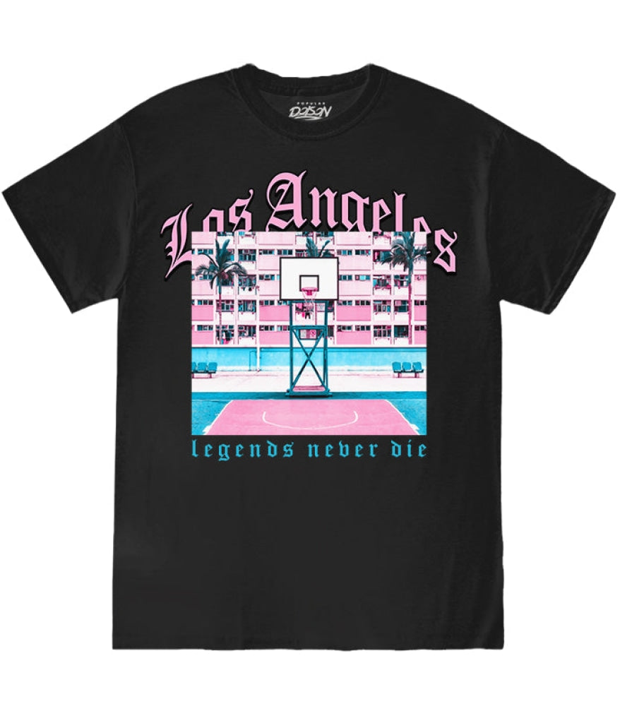 Los Angeles Basketball Tee S / Black Mens Tee