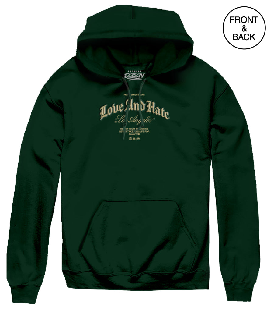 LOS ANGELES CAR HOODIE S / DARK GREEN Men’s Hoodies and Sweatshirts