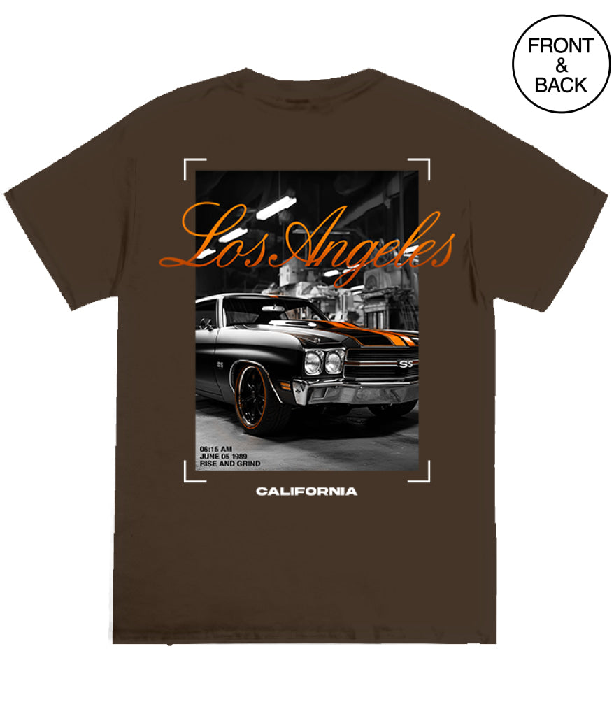 Los Angeles Classic Car S / Dark Brown Men’s Tee