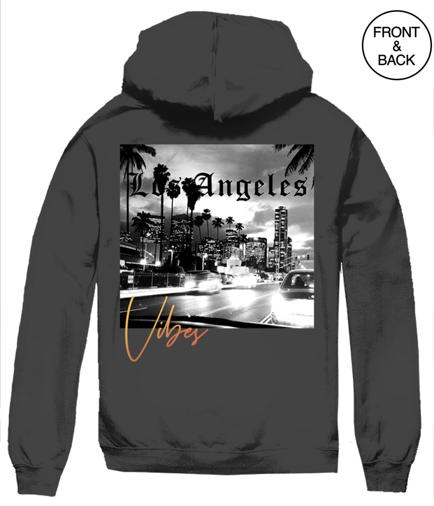 Los Angeles Nigh Vibes Hoodie S / Black Mens Hoodies And Sweatshirts