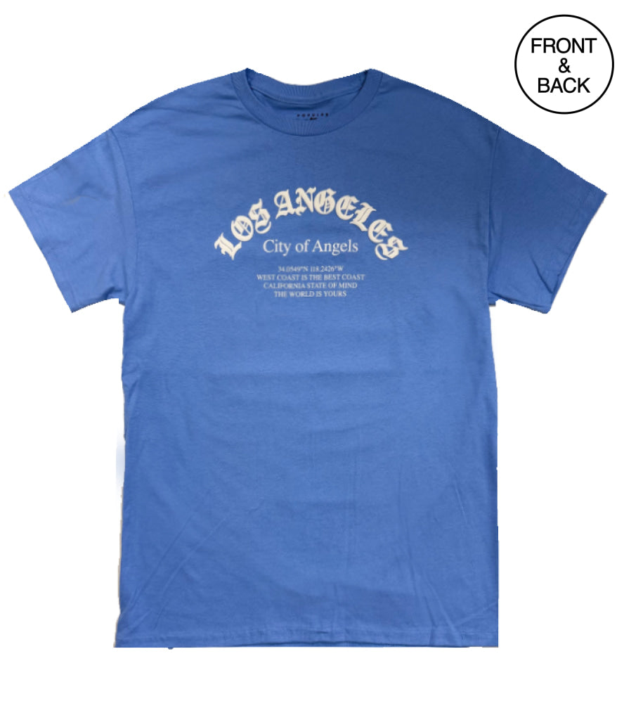 LOS ANGELES PALM TREE CITYVIEW TEE - S / CAROLINA BLUE - Men’s Tee