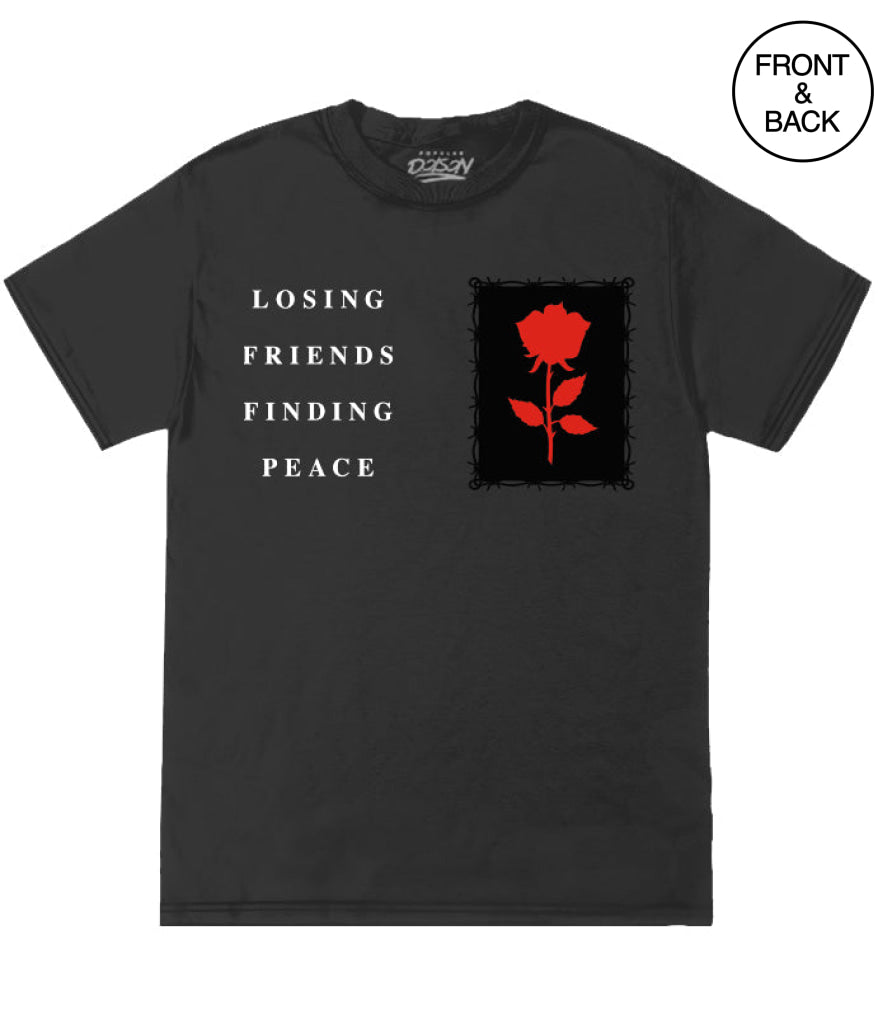 Losing Friends Fb Tee S / Black Mens Tee