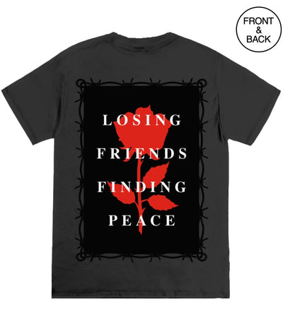 Losing Friends Fb Tee S / Black Mens Tee