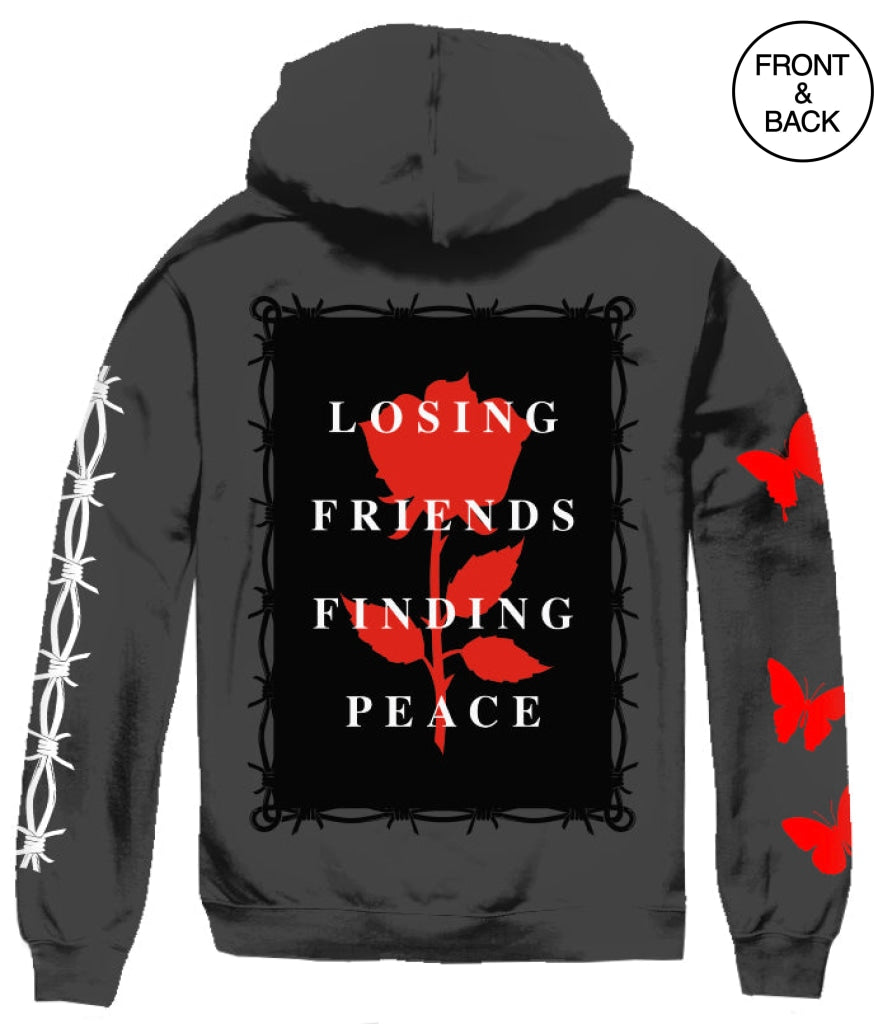 Losing Friends Hoodie S / Black Mens Hoodies And Sweatshirts