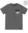 Love And Hate Drip S / Charcoal Men’s Tee