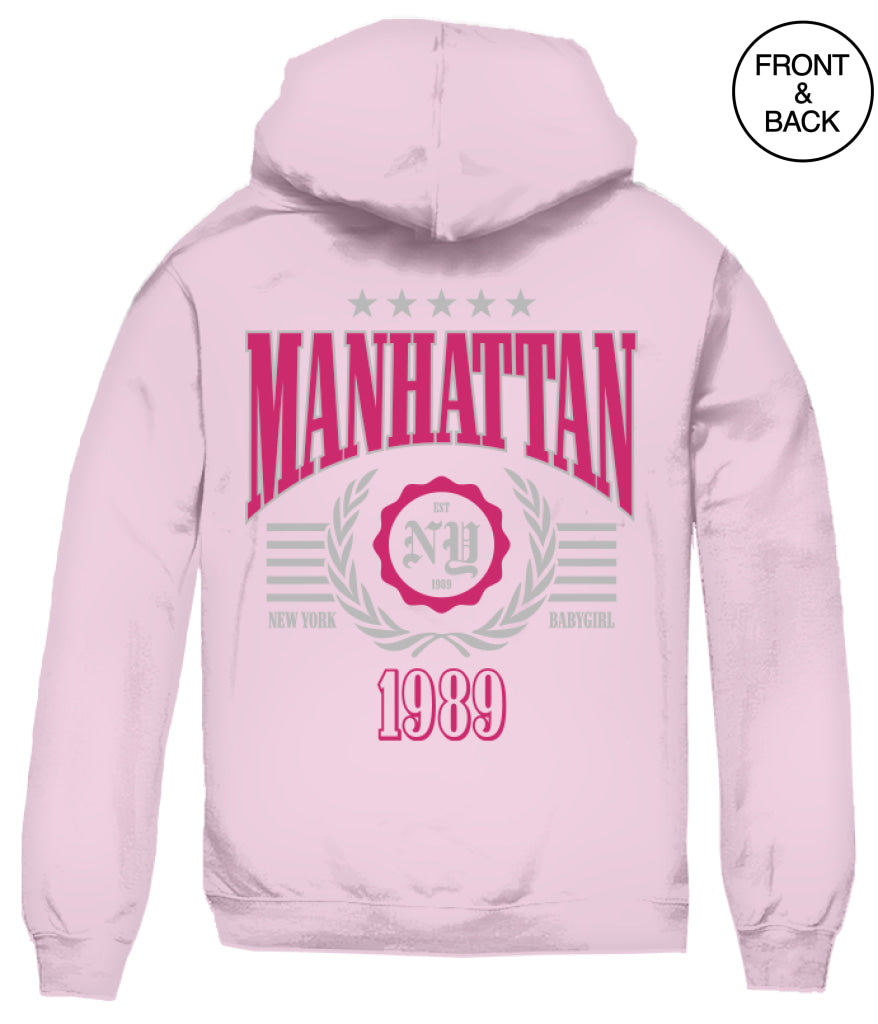 Mahattan Crest S / Light Pink Junior Hoodies