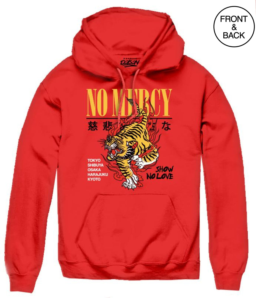 Mercy Tiger Hood Small / Red Mens Hoodies And Sweatshirts