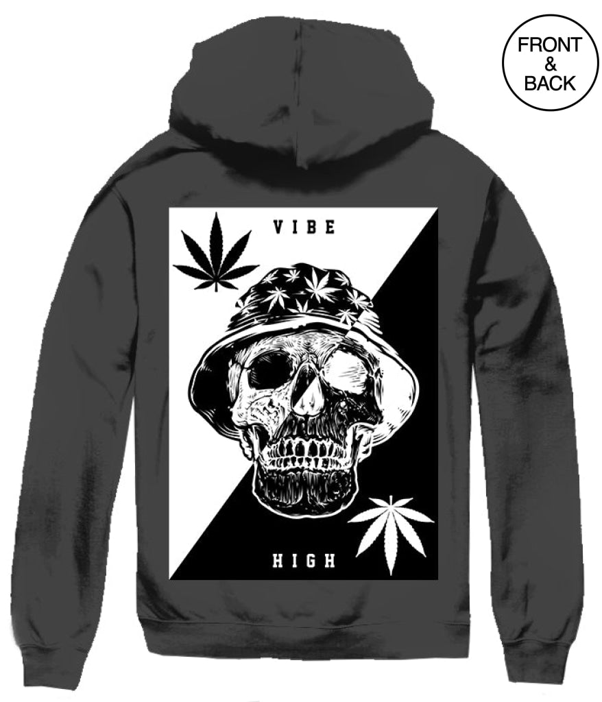 Mj Split Skull Hoodie - Big Size 2Xl / Black Mens Hoodies And Sweatshirts