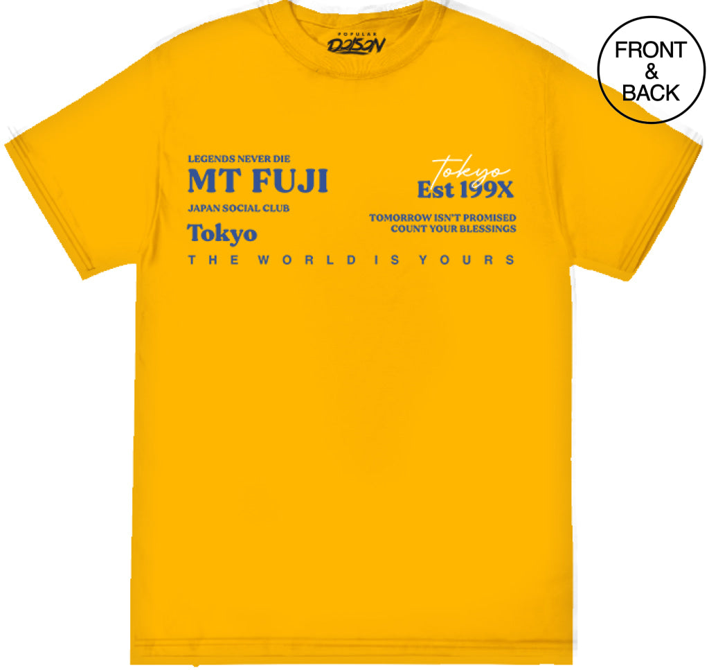 MT FUJI SOCIAL CLUB TEE S / GOLD Men’s Tee