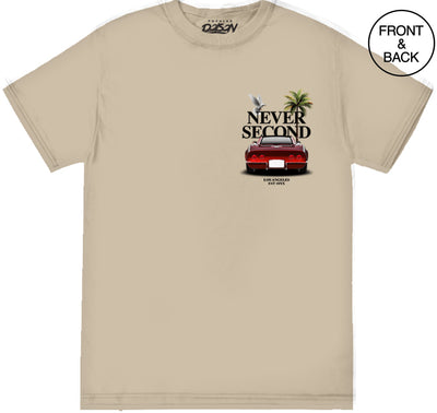 NEVER SECOND CAR TEE S / SAND Men’s Tee