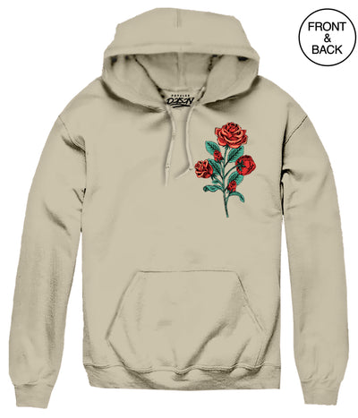 Never Settle Rose Hoods S / Sand Mens Hoodies And Sweatshirts