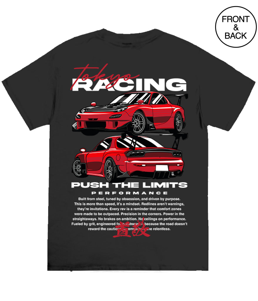 NEW PUSH THE LIMIT CAR TEE - S / BLACK - Men’s Tee