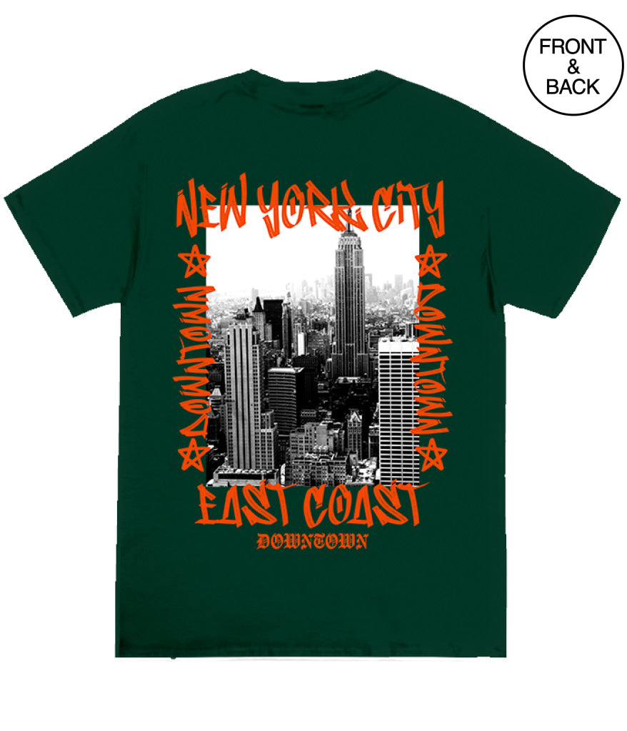 New York Downtown S / Dark Green Men’s Tee