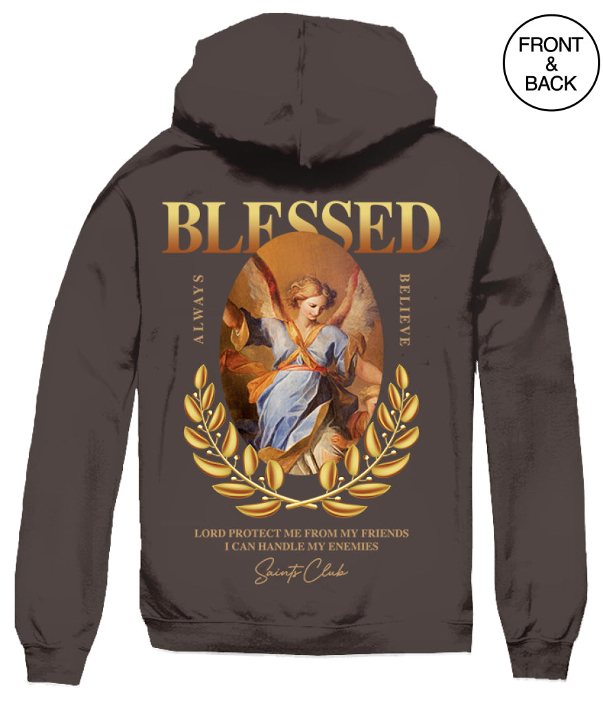 Protect From Friends Angel S / Dark Brown Men’s Hoodies And Sweatshirts