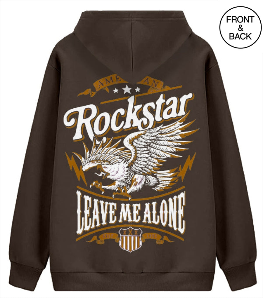 Rockstar Eagle Leave Me Alone S / Brown Junior Hoodies