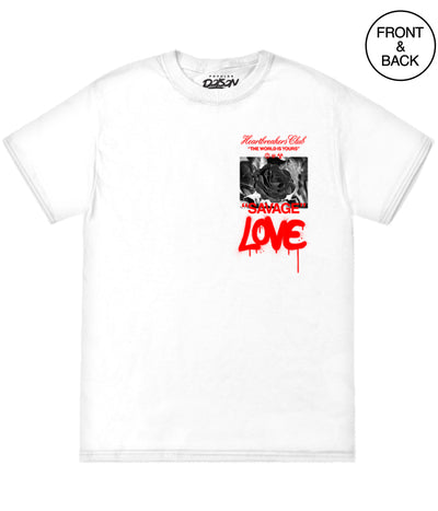 Savage Love Rose Fb Tee S / White Mens Tee