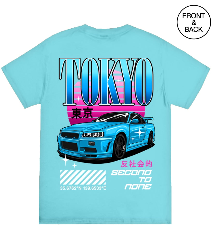 Second To None Car S / Pool Blue Mens Tee