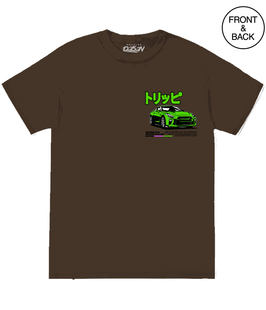 SHIBUYA RACING CLUB TEE - S / DARK BROWN - Men’s Tee